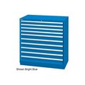 Lista International Lista 40-1/4"W Drawer Cabinet, 10 Drawer, 162 Compart - Bright Blue, Keyed Alike XSHS0900-1002BBKA
